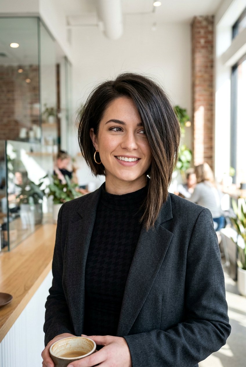 Asymmetrical Bob Haircut for Women - 20 popular womens haircuts 2026 - 20 popular women’s haircuts 2026