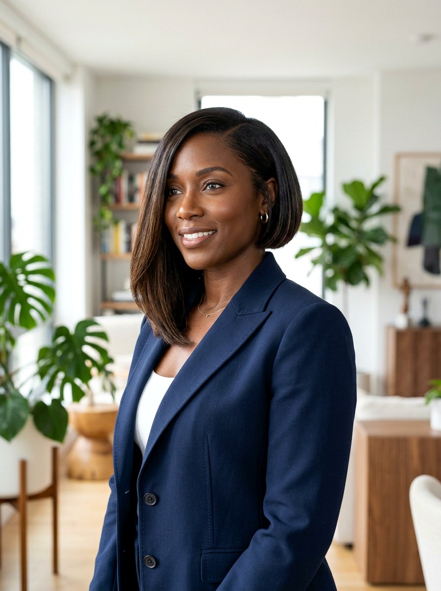 Asymmetrical Bob Silk Press - 20 haircut for silk press hair women - 20 haircut for silk press hair women