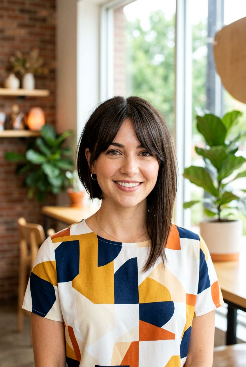 Asymmetrical Bob With Curtain Bangs - 20 curtain bangs with bob for mature women - 20 curtain bangs with bob for mature women