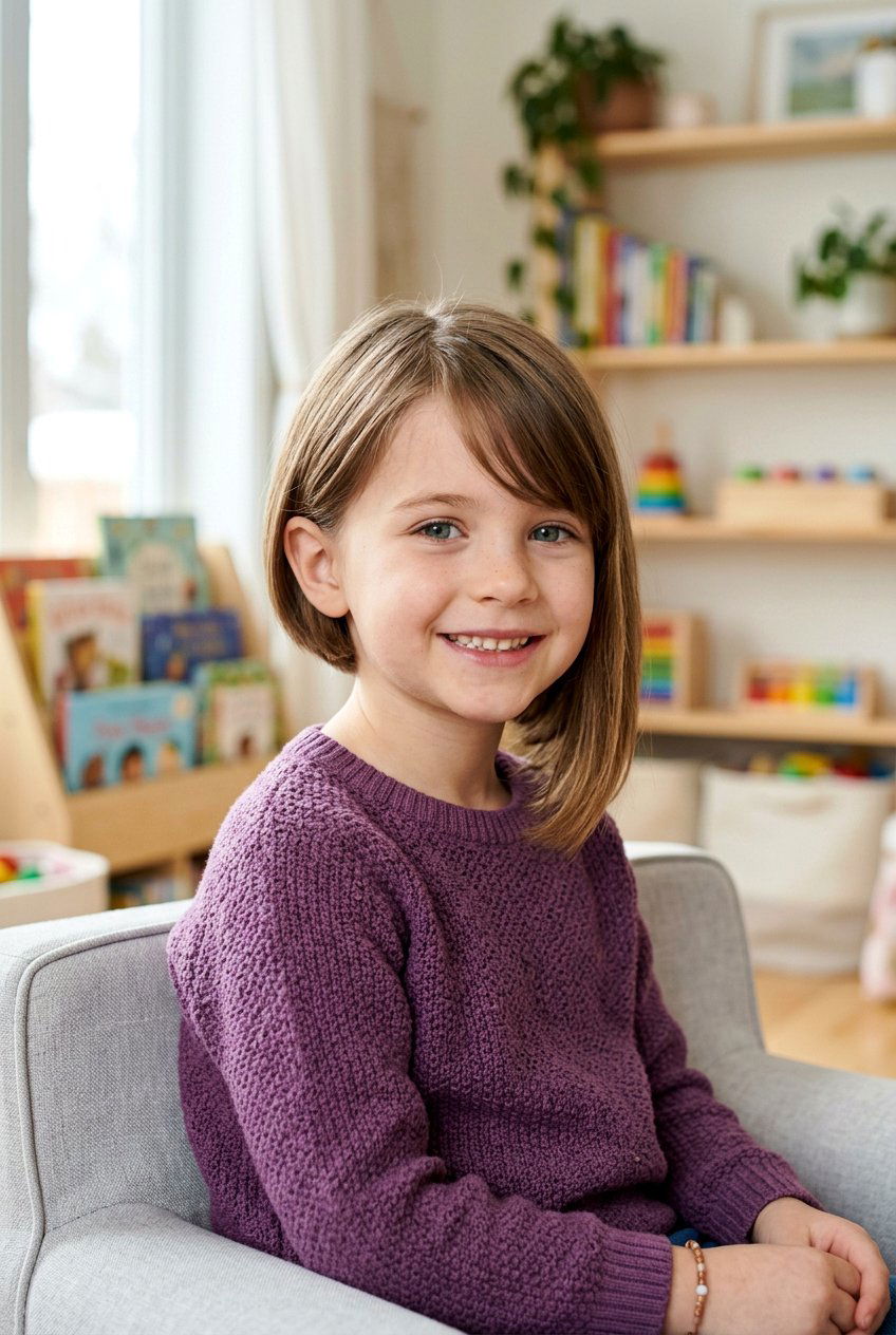 Asymmetrical Bob With Side Bangs - 20 little girls bob haircut with bangs - 20 little girls bob haircut with bangs