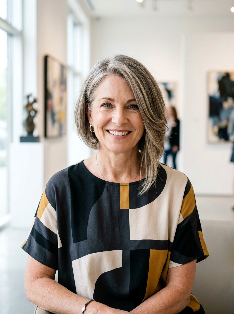 Asymmetrical Bob With Subtle Layers - 20 soft layered bob for women over 50 - 20 soft layered bob for women over 50