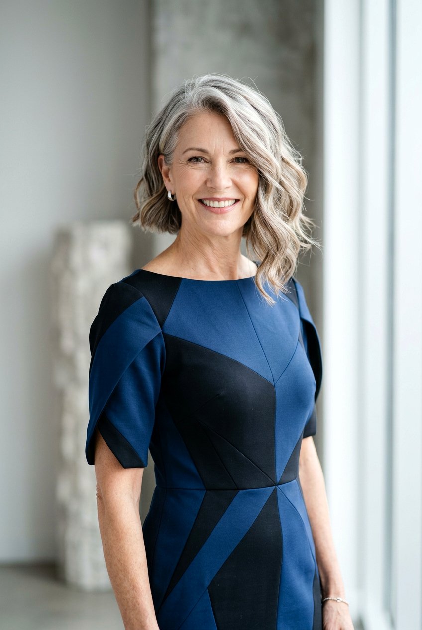 Asymmetrical Bob With Waves - 20 formal hairstyles for mature women - 20 formal hairstyles for mature women