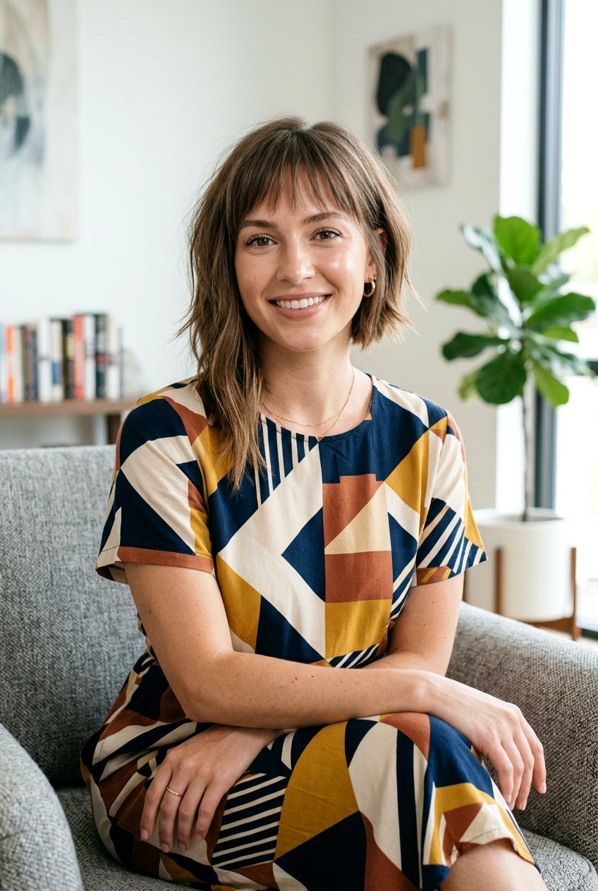 Asymmetrical Bob With Wispy Fringe - 20 airy bangs for fine hair women - 20 airy bangs for fine hair women