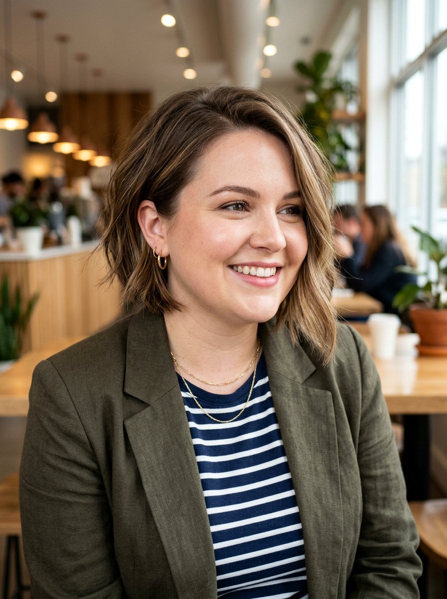 Asymmetrical Bob for Chubby Face - 20 short haircut for round chubby face women - 20 short haircut for round chubby face women