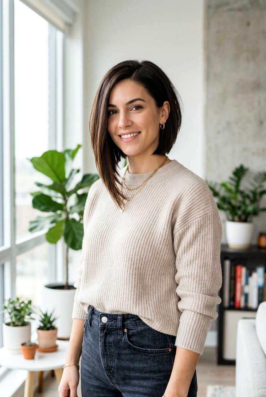 Asymmetrical Bob for Small Forehead - 20 hairstyles for small forehead - 20 hairstyles for small forehead