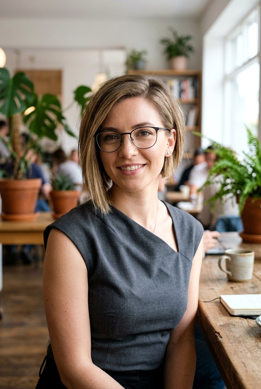 Asymmetrical Chin Length Bob With Glasses - 20 chin length bob for women with glasses - 20 chin length bob for women with glasses