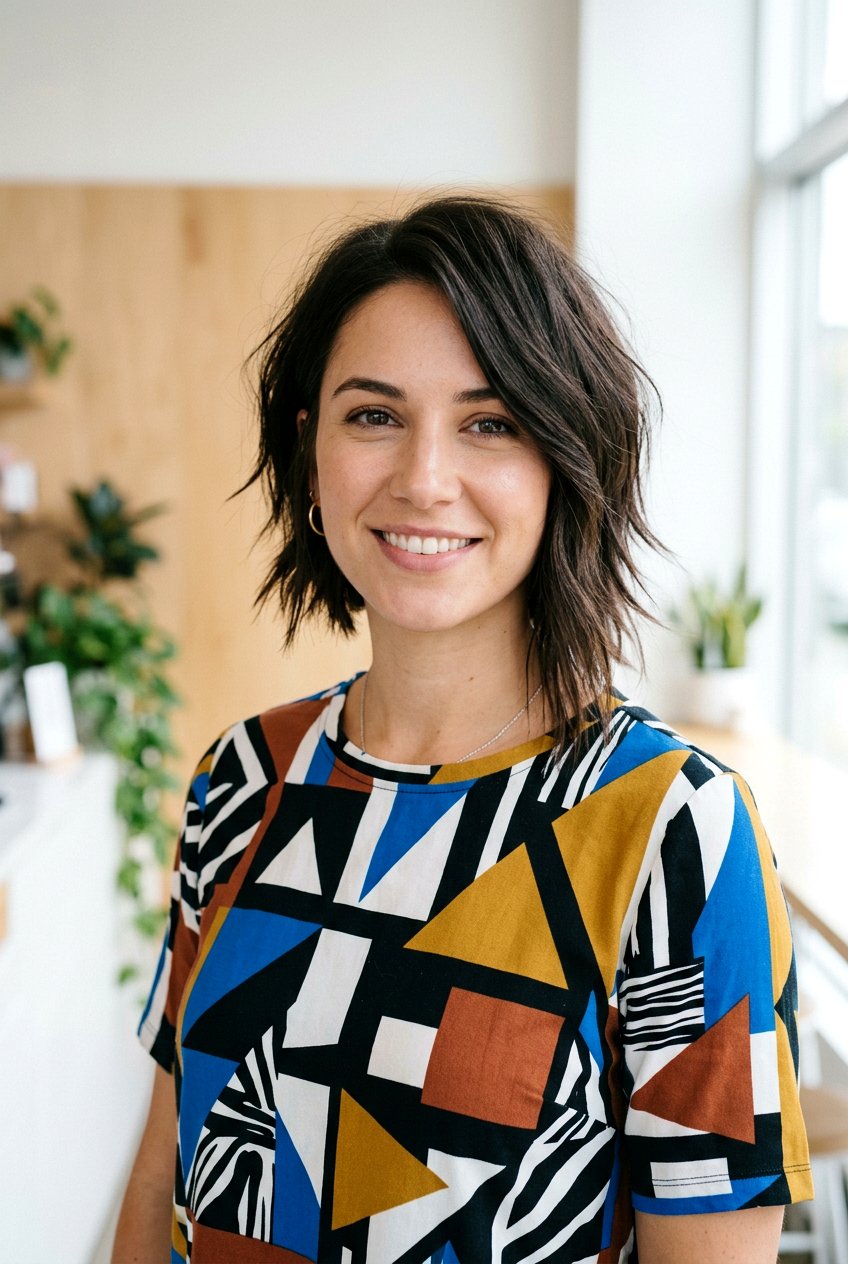 Asymmetrical Choppy Medium Cut - 20 choppy layered haircut for medium hair - 20 choppy layered haircut for medium hair