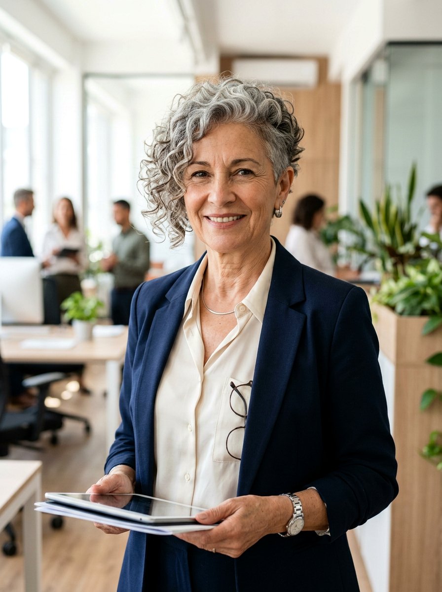 Asymmetrical Curly Bixie Haircut - 20 curly bixie haircut for older women - 20 curly bixie haircut for older women