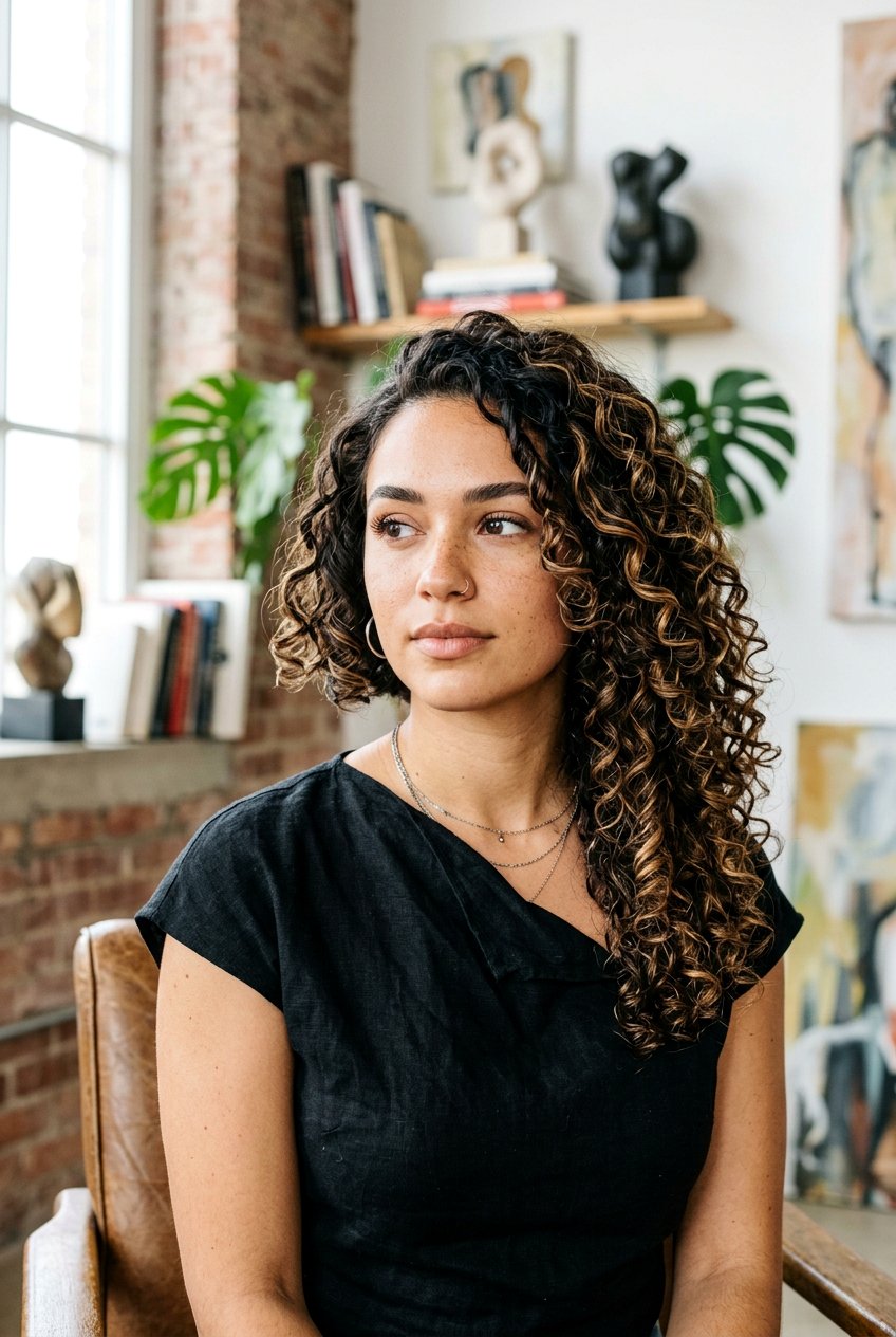 Asymmetrical Curly Bob - 20 short curly hairstyles - 20 short curly hairstyles