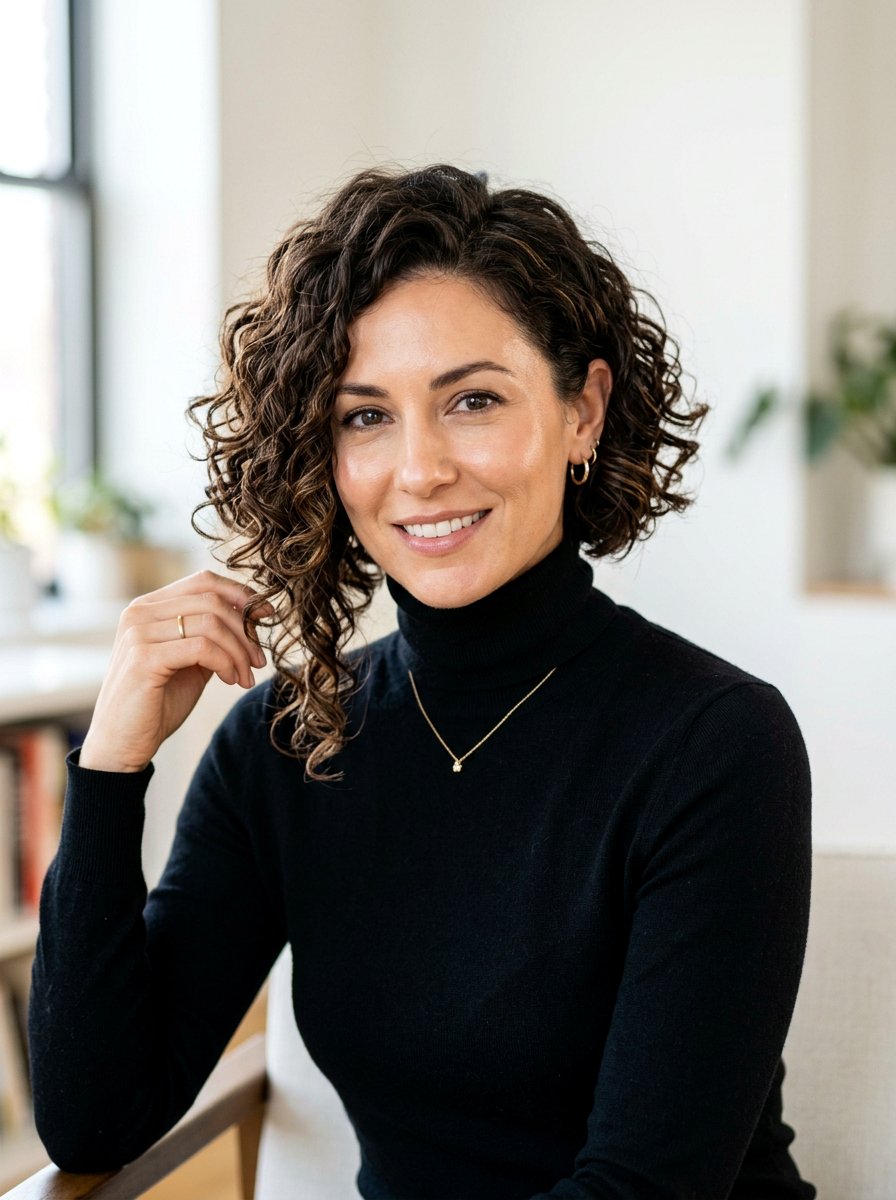 Asymmetrical Curly Bob - 20 curly bob haircut for mature fine hair - 20 curly bob haircut for mature fine hair