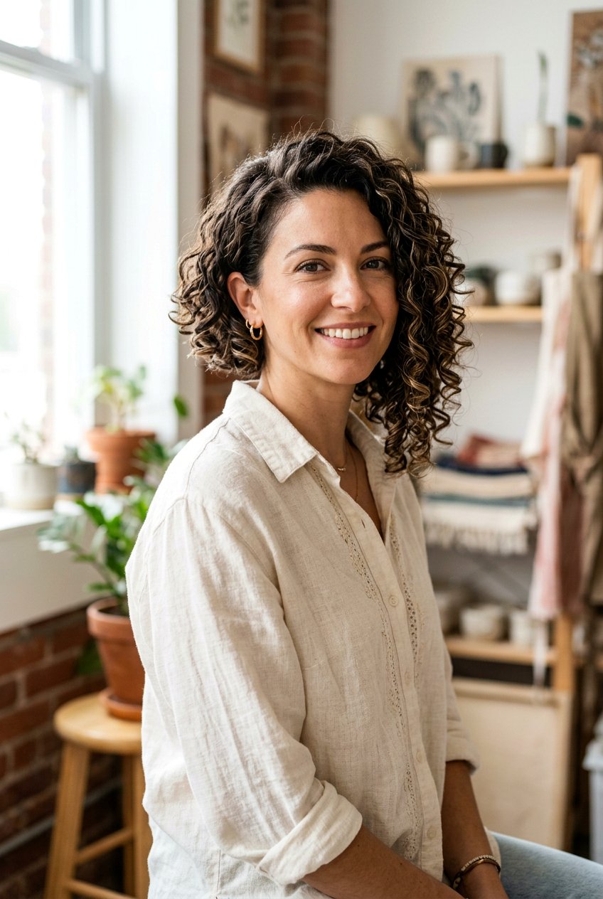 Asymmetrical Curly Bob - 20 curly hairstyle for college girls - 20 curly hairstyle for college girls