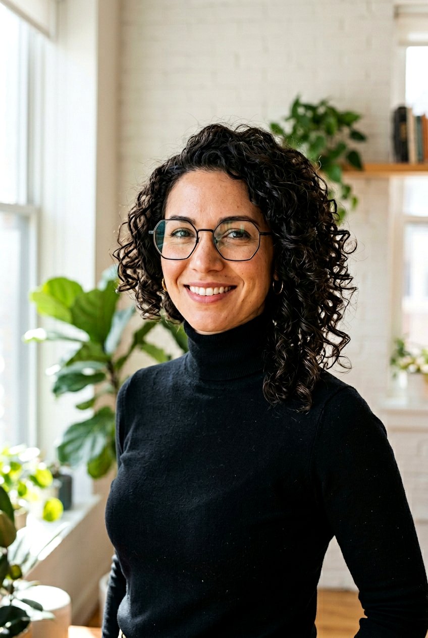 Asymmetrical Curly Bob - 20 curly hairstyles for women with glasses - 20 curly hairstyles for women with glasses