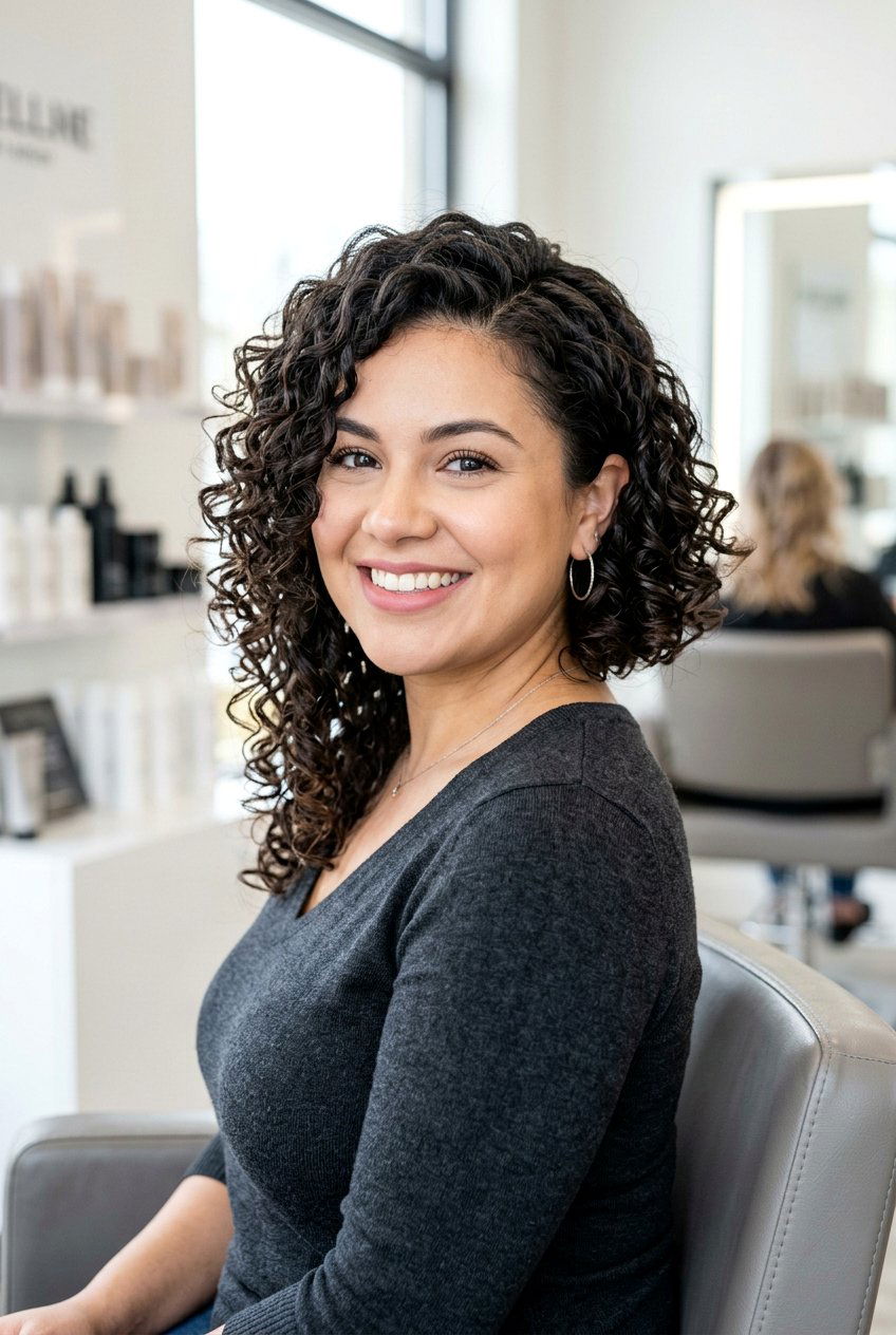 Asymmetrical Curly Bob For Round Face - 20 curly bob for round face women - 20 curly bob for round face women