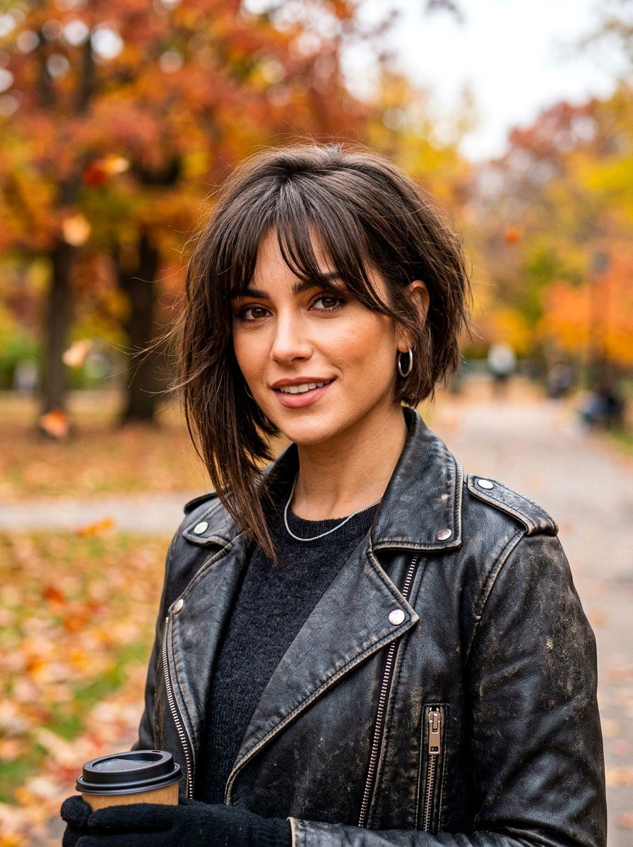 Asymmetrical French Bob With Curtain Fringe - 20 french bob with curtain fringe - 20 french bob with curtain fringe