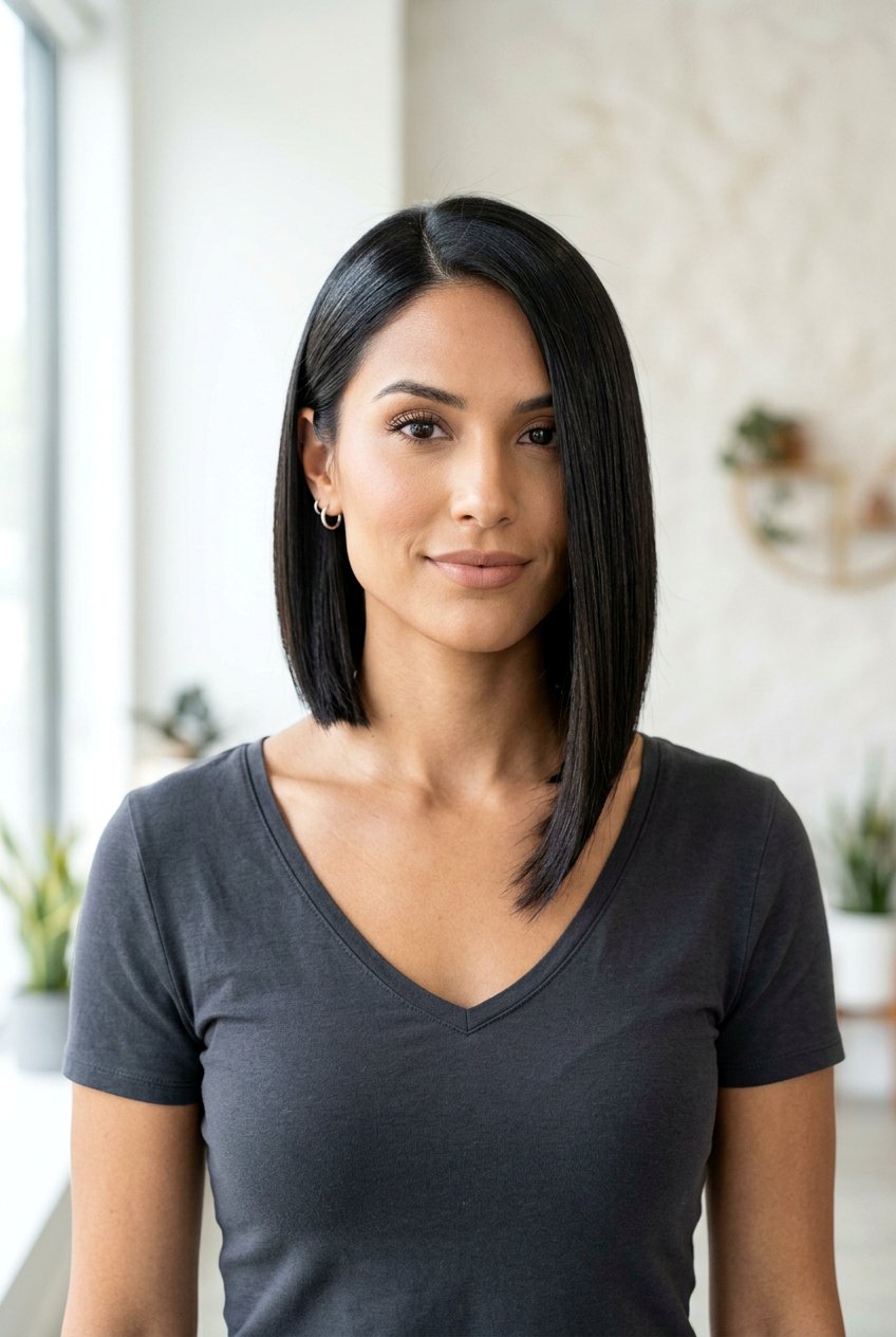 Asymmetrical Glass Hair Bob - 20 glass hair bob - 20 glass hair bob