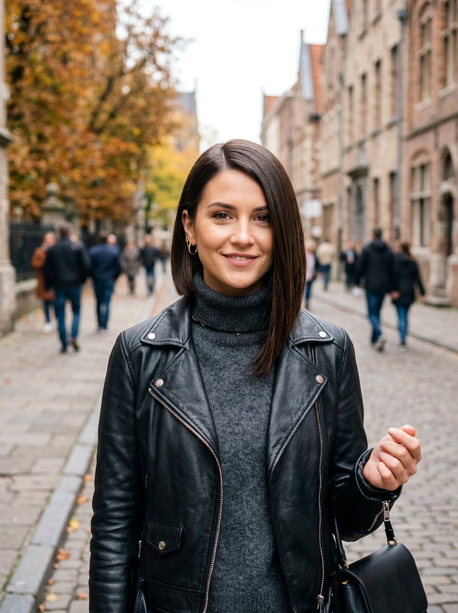 Asymmetrical Glossy Bob - 20 glossy sleek bob with shine - 20 glossy sleek bob with shine