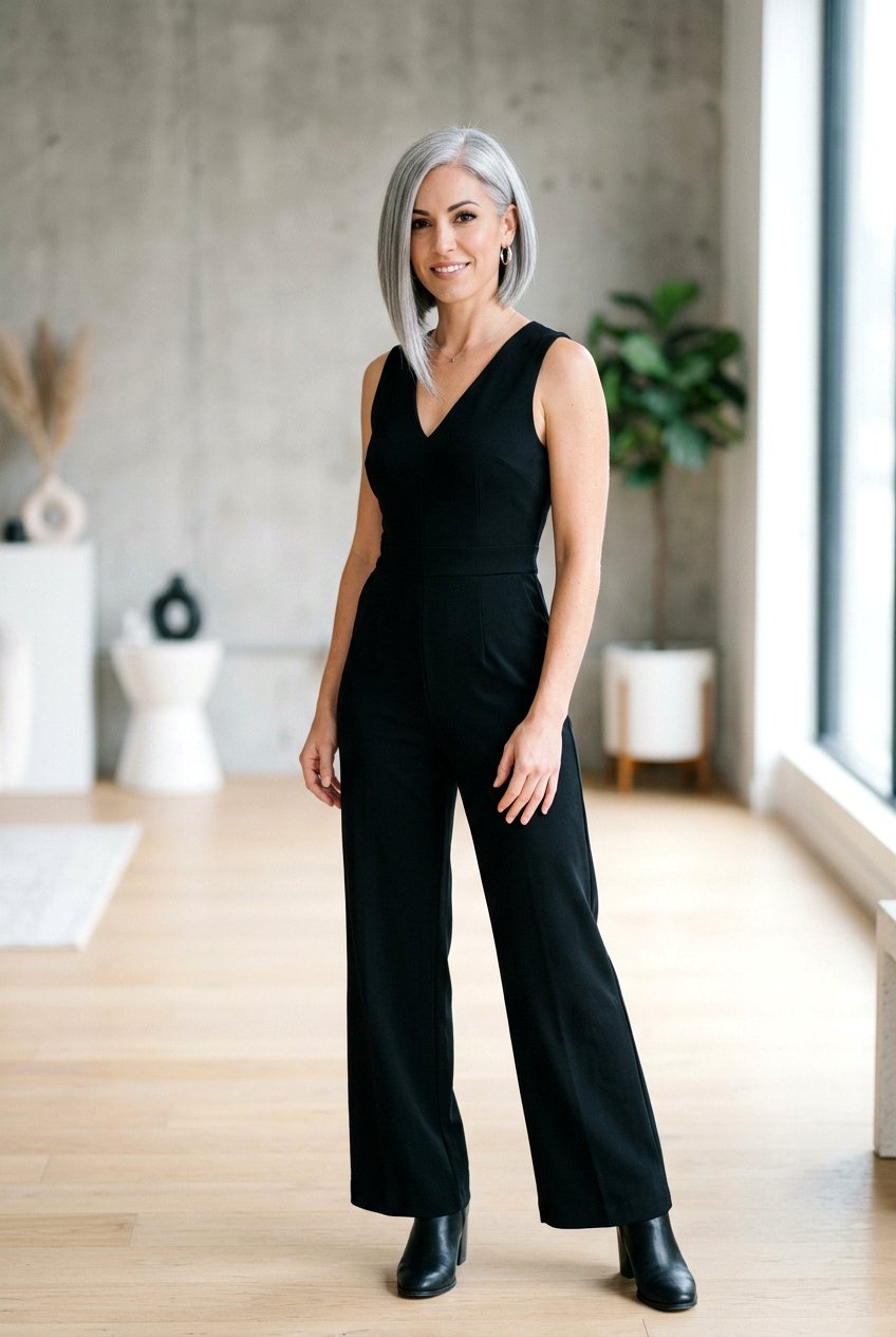 Asymmetrical Gray Bob Haircut - 20 hairstyles for women with naturally gray hair - 20 hairstyles for women with naturally gray hair