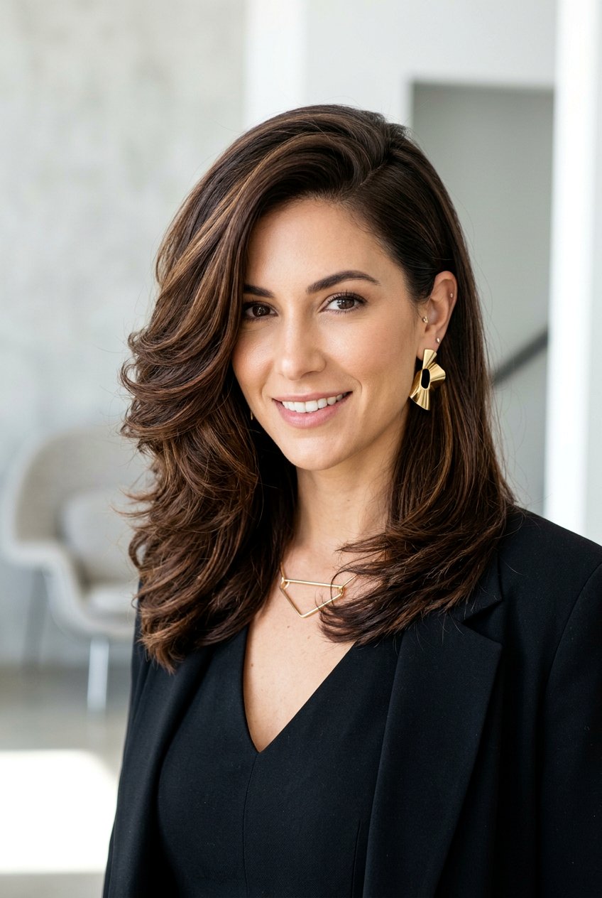 Asymmetrical Layered Blowout - 20 80s layered blowout hairstyle - 20 80s layered blowout hairstyle