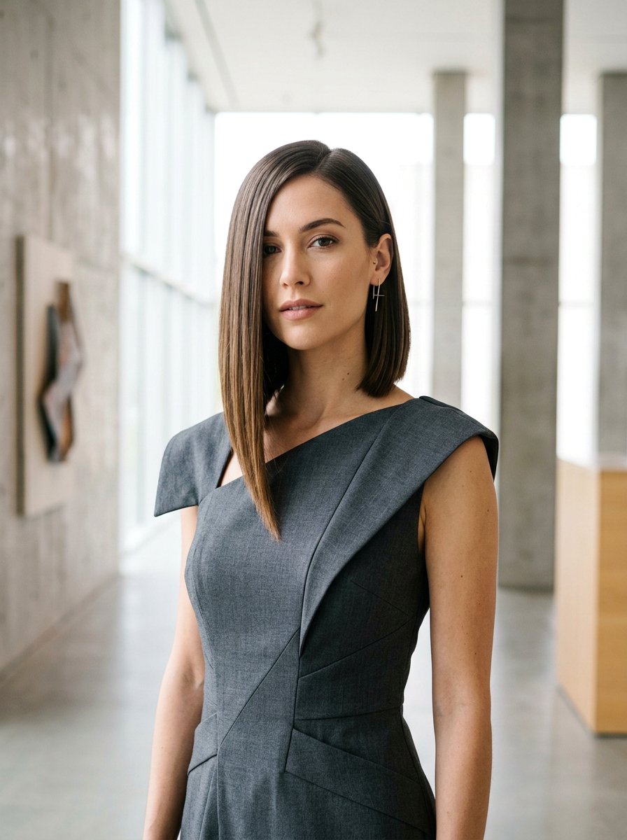 Asymmetrical Lob Haircut - 20 elegant haircut for wedding guest women - 20 elegant haircut for wedding guest women