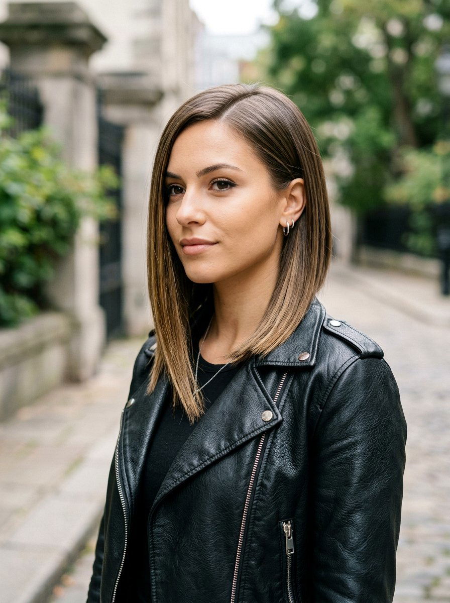 Asymmetrical Lob Haircut - 20 shoulder length hairstyle ideas for women - 20 shoulder length hairstyle ideas for women