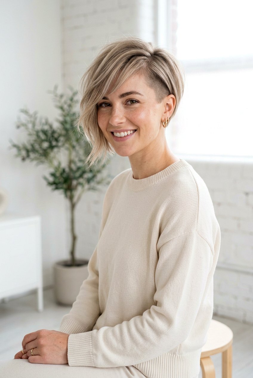 Asymmetrical Long Pixie With Layers - 20 long pixie with layers - 20 long pixie with layers