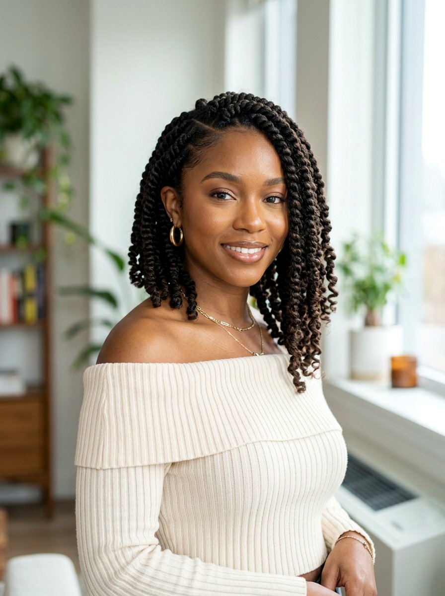 Asymmetrical Passion Twist Bob - 20 passion twist bob hairstyle - 20 passion twist bob hairstyle