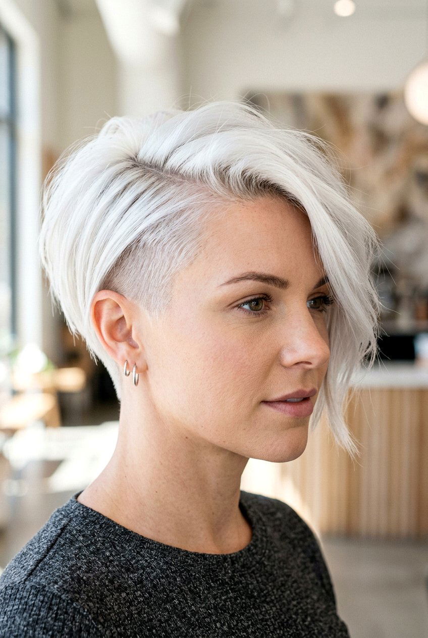 Asymmetrical Pixie Cut - 20 pixie haircuts for women - 20 pixie haircuts for women