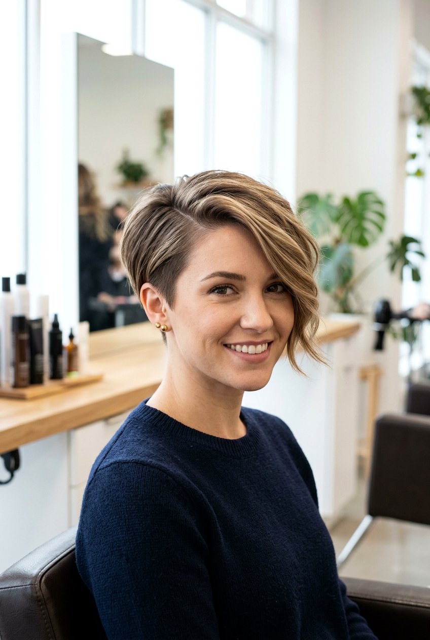 Asymmetrical Pixie Cut - 20 short haircuts for fine hair - 20 short haircuts for fine hair