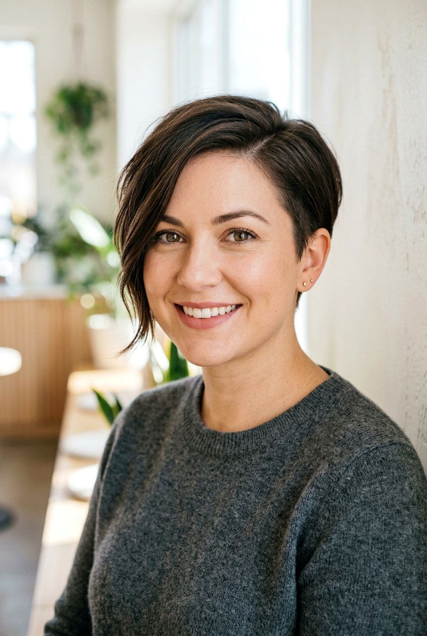 Asymmetrical Pixie Cut For Round Face - 20 flattering pixie for round face - 20 flattering pixie for round face