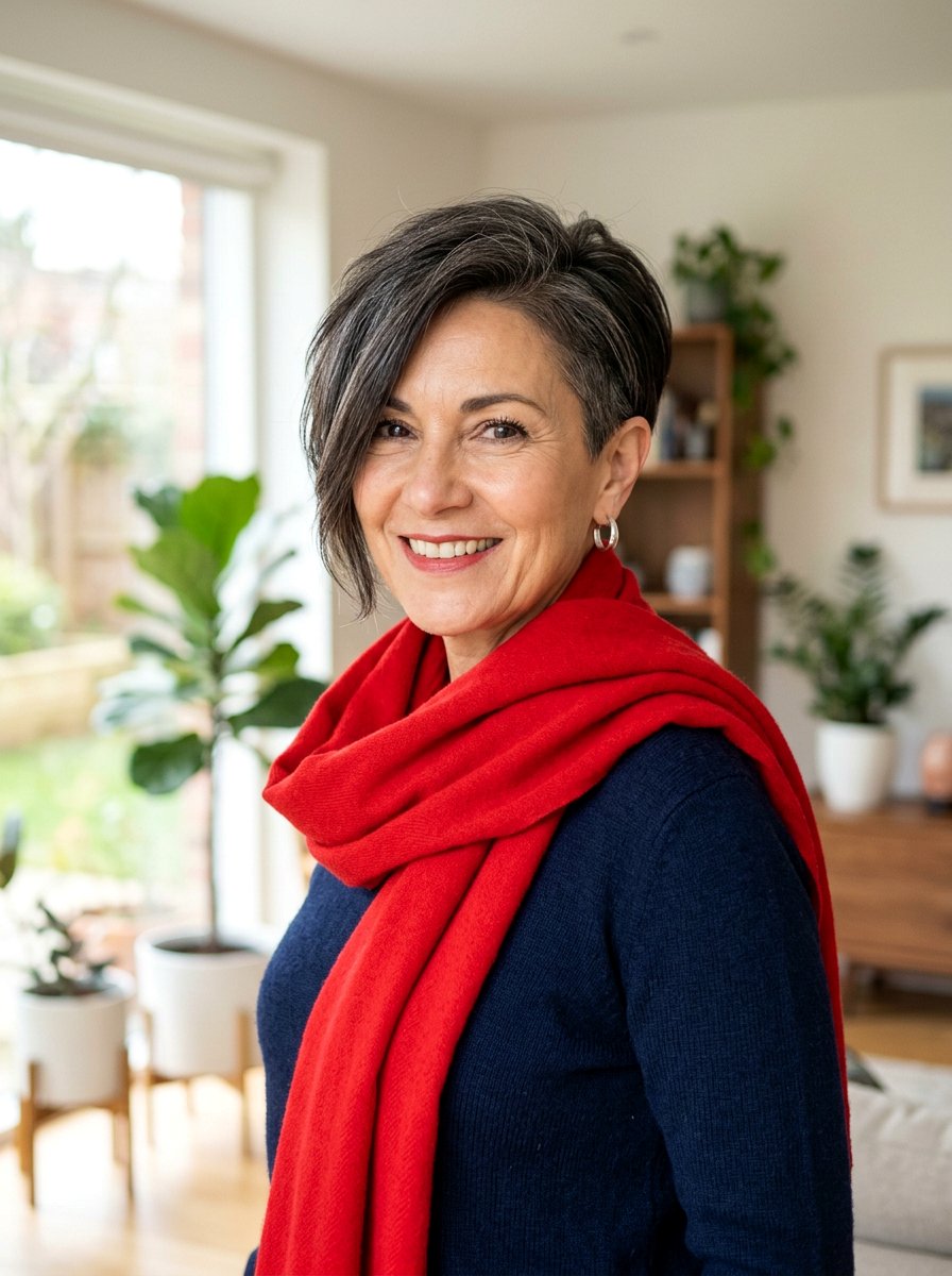 Asymmetrical Pixie Cut Look - 20 soft cropped pixie for mature women - 20 soft cropped pixie for mature women