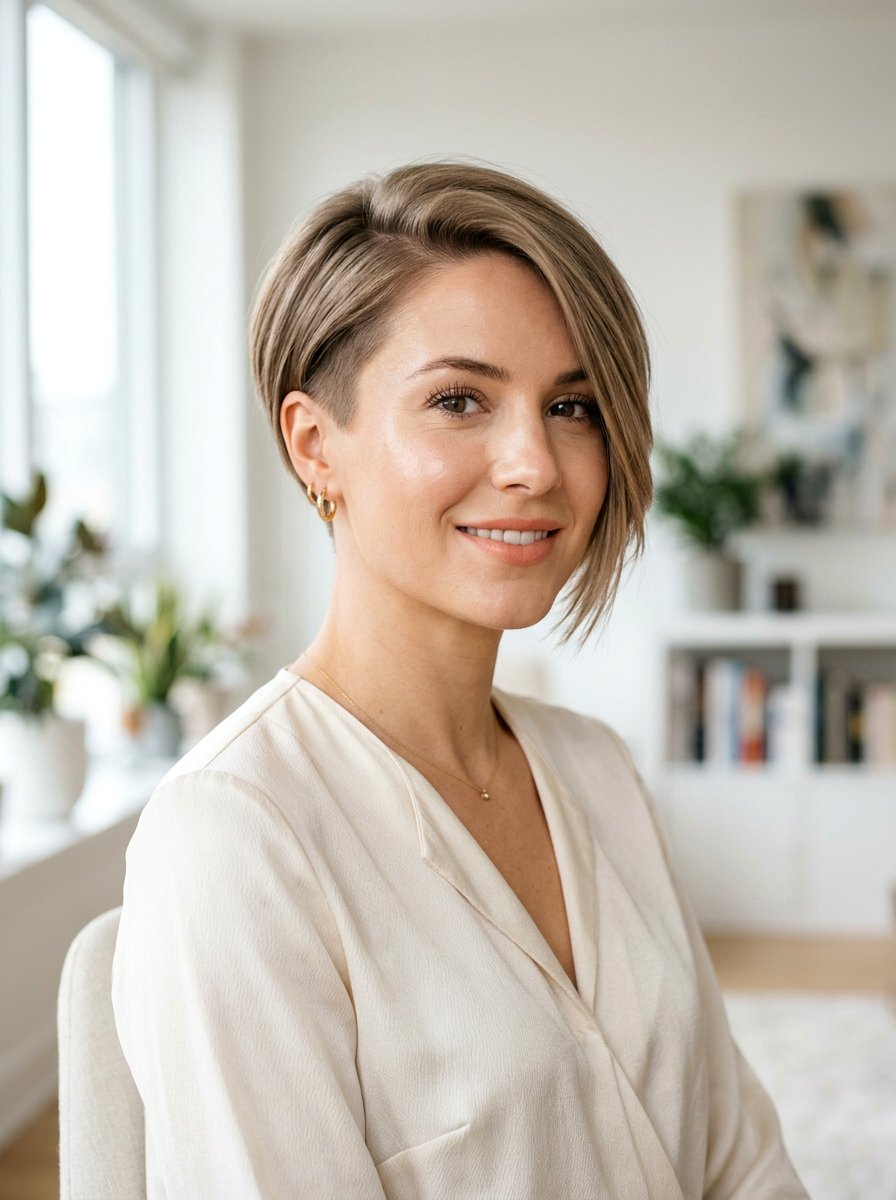 Asymmetrical Pixie Haircut - 20 interview hairstyle with clean pixie cut - 20 interview hairstyle with clean pixie cut