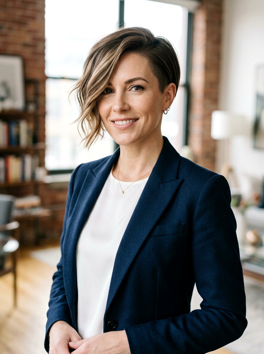 Asymmetrical Pixie Haircut - 20 polished pixie for fine hair women - 20 polished pixie for fine hair women