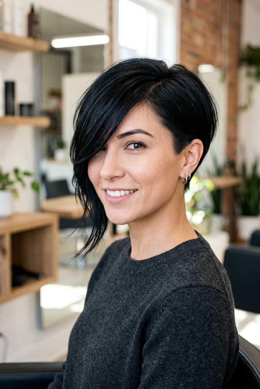 Asymmetrical Pixie With Long Bangs - 20 pixie with long bangs - 20 pixie with long bangs