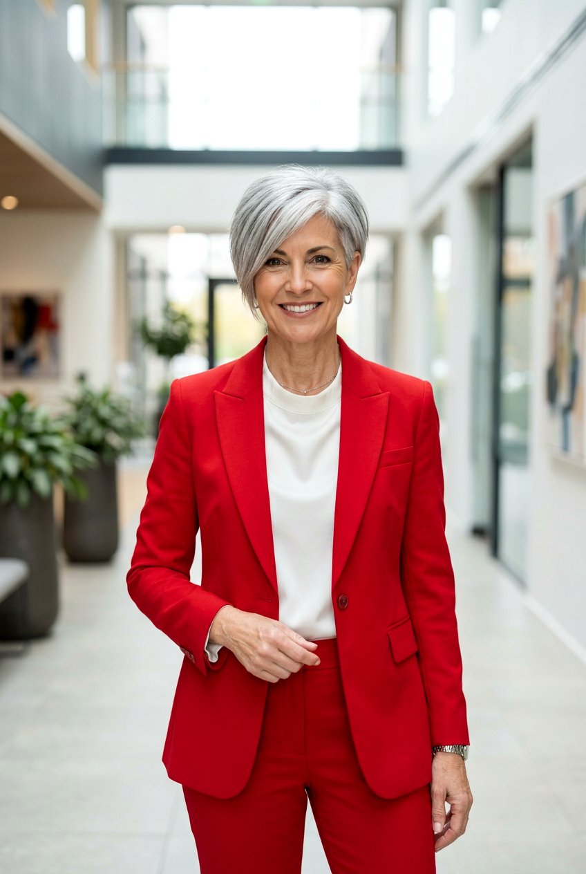 Asymmetrical Pixie With Side Swept Bangs - 20 side swept fringe for women over 50 - 20 side swept fringe for women over 50