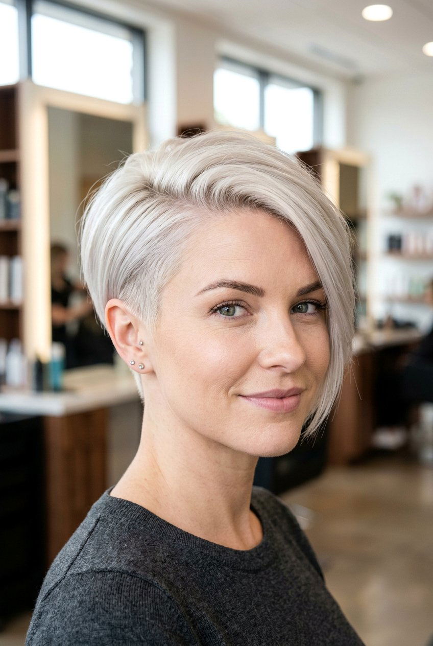 Asymmetrical Platinum Pixie Haircut - 20 platinum pixie haircut - 20 platinum pixie haircut
