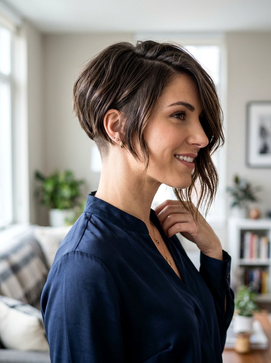 Asymmetrical Razor Cut Bob - 20 short razor haircut for women - 20 short razor haircut for women