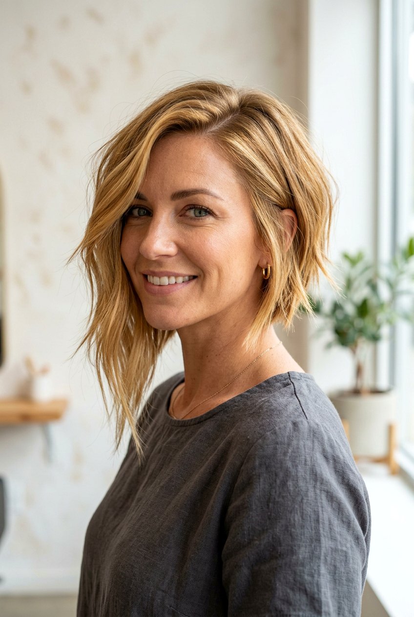 Asymmetrical Razor Cut Bob - 20 razor cut bob haircut - 20 razor cut bob haircut