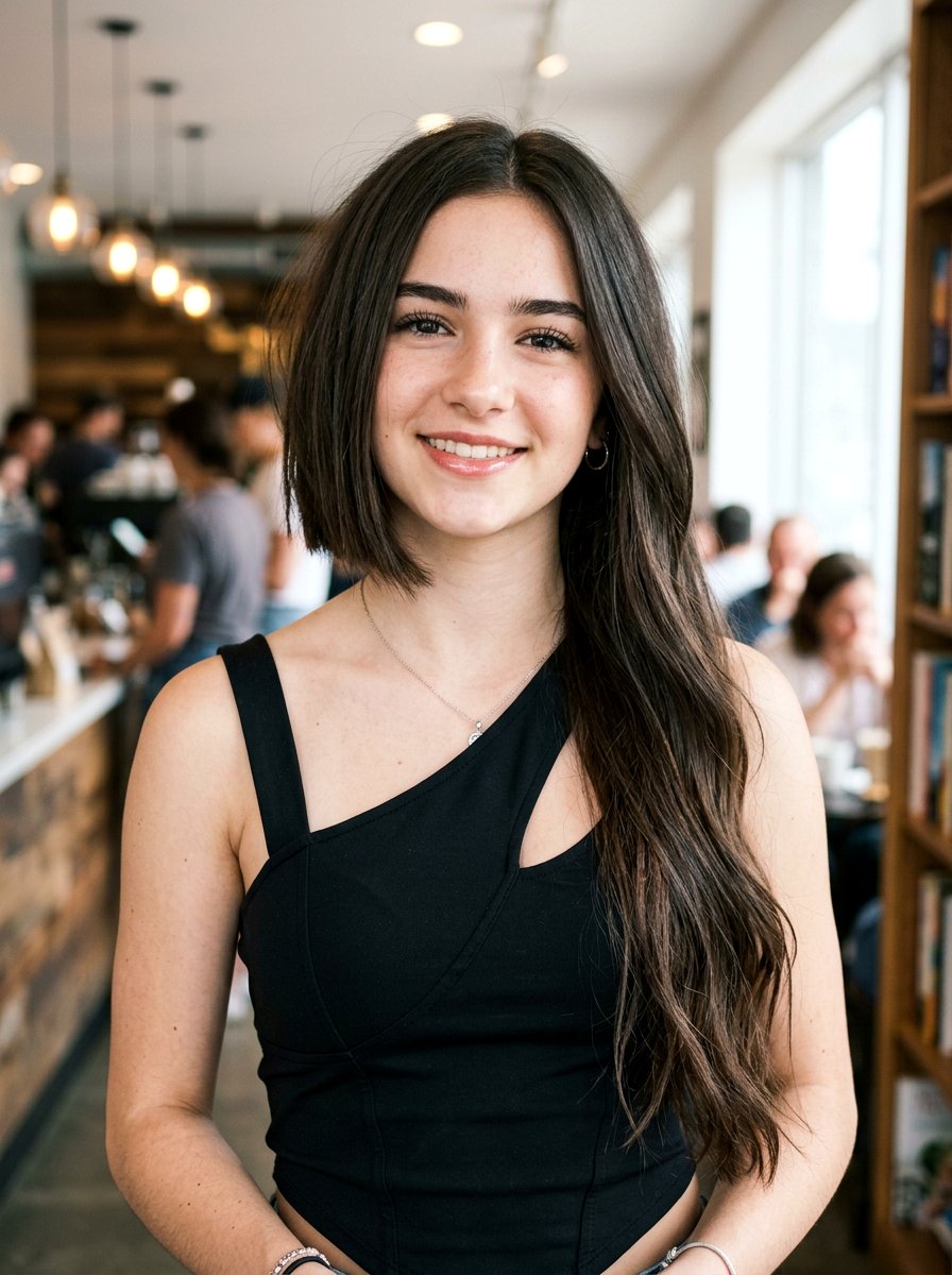 Asymmetrical Scene Cut - 20 scene haircut for teenage girls - 20 scene haircut for teenage girls