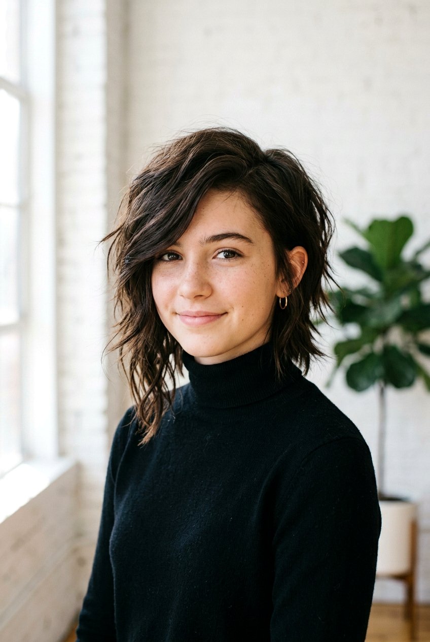 Asymmetrical Shag Cut - 20 short shag haircut for teenage girls - 20 short shag haircut for teenage girls