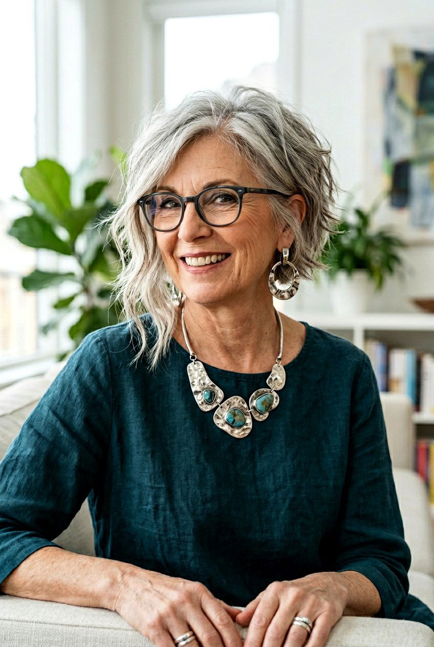 Asymmetrical Shaggy Bob - 20 shaggy bob for older women - 20 shaggy bob for older women