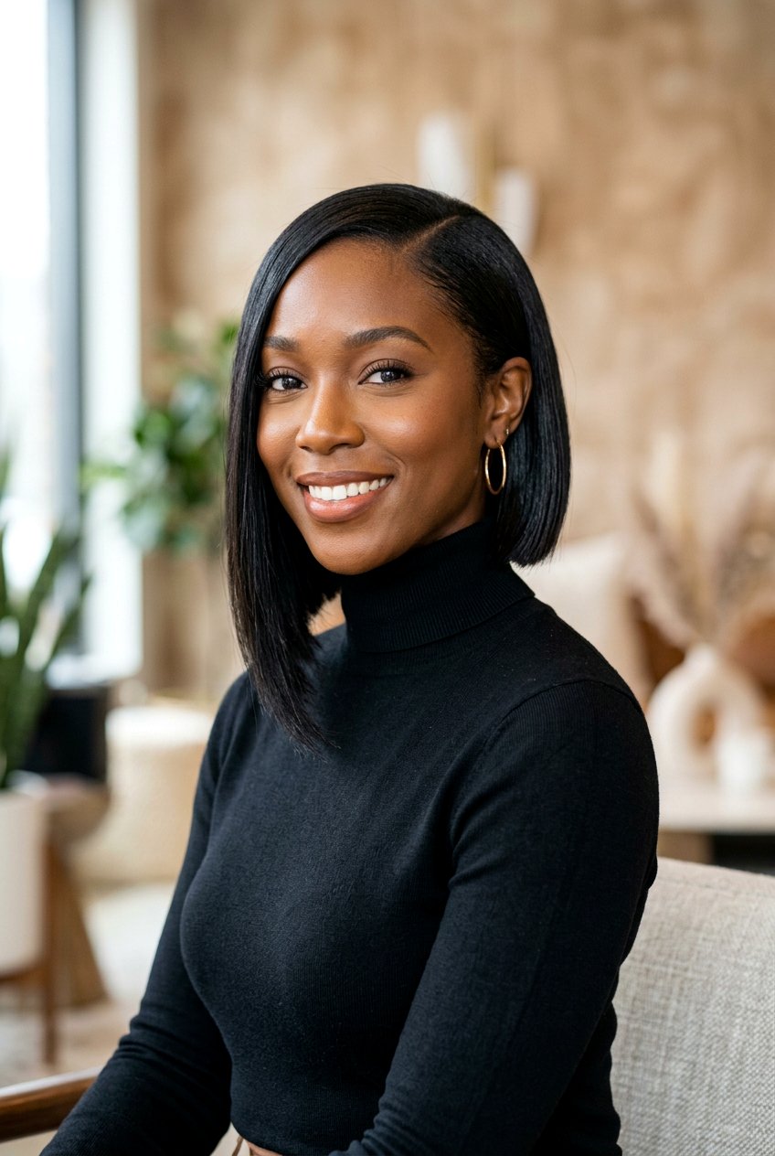 Asymmetrical Short Bob - 20 black women short bob haircut ideas - 20 black women short bob haircut ideas