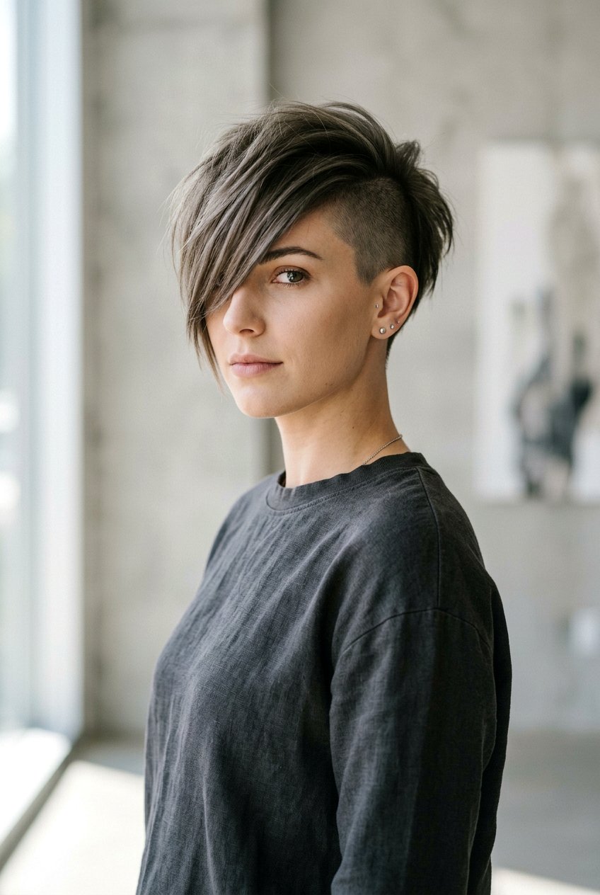 Asymmetrical Side Shaved Pixie Haircut - 20 side shaved pixie haircut - 20 side shaved pixie haircut