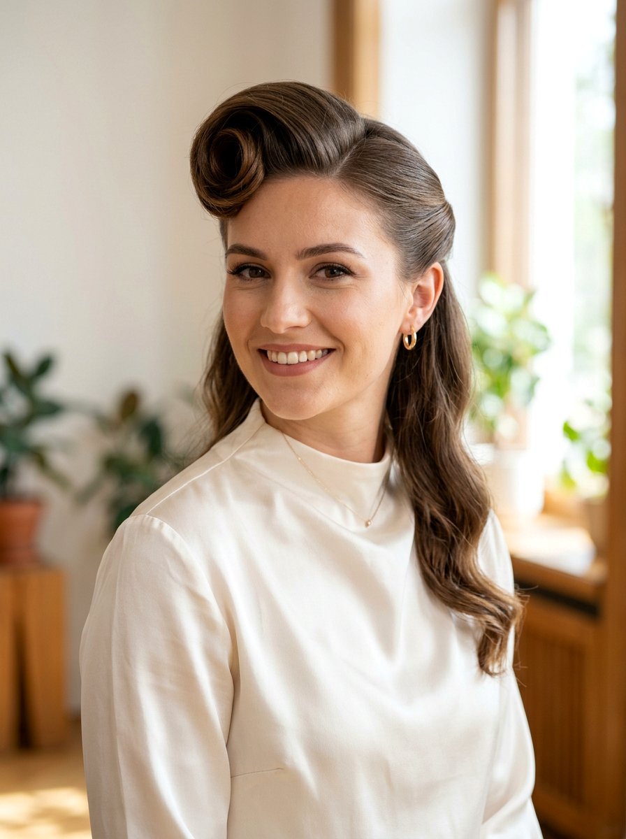 Asymmetrical Single Victory Roll - 20 victory rolls for long hair - 20 victory rolls for long hair