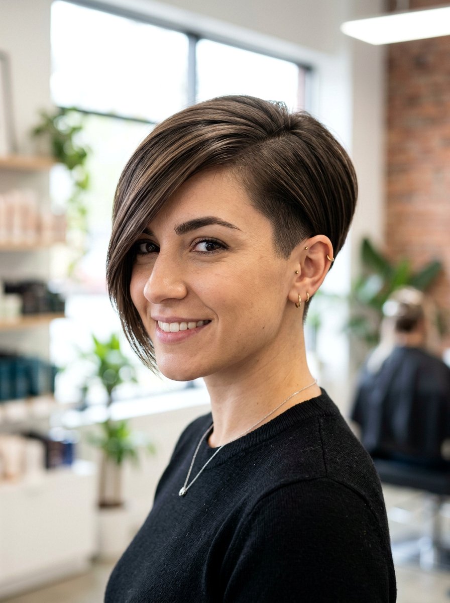 Asymmetrical Sleek Pixie - 20 sleek pixie for older women - 20 sleek pixie for older women