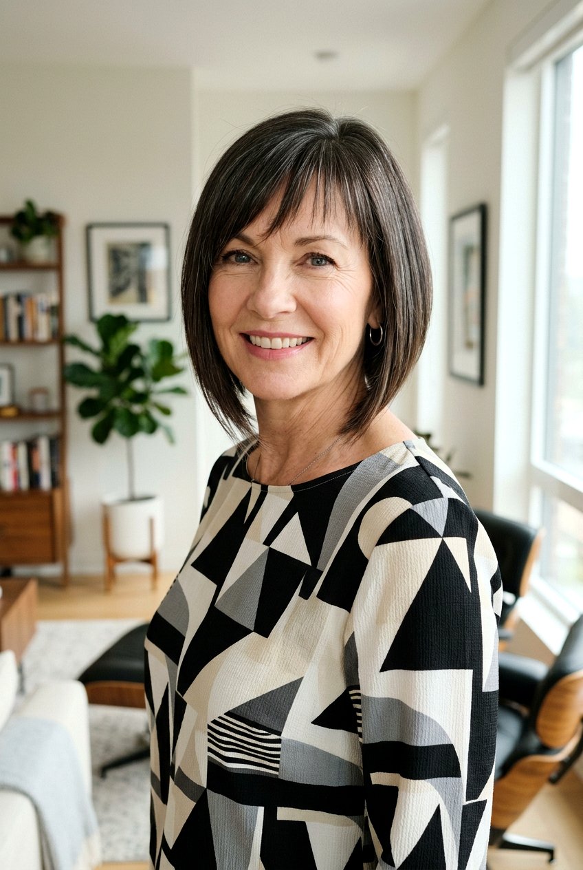 Asymmetrical Soft Fringe - 20 soft fringe haircut for mature women - 20 soft fringe haircut for mature women