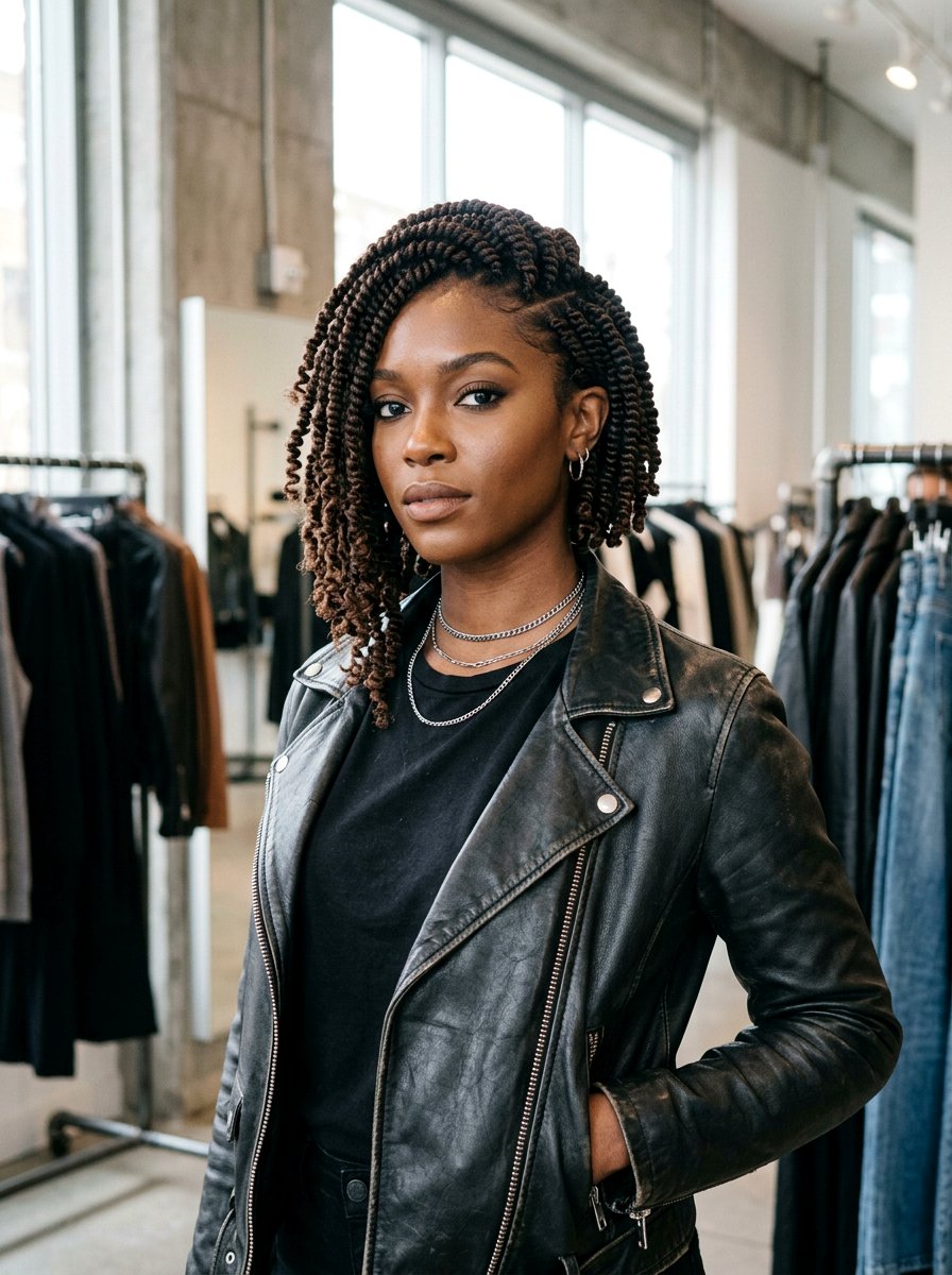 Asymmetrical Spring Twist Bob - 20 spring twists bob hairstyle - 20 spring twists bob hairstyle