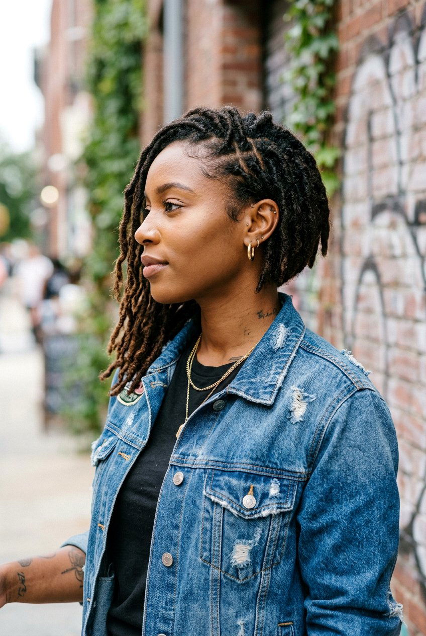 Asymmetrical Starter Loc Bob - 20 starter loc bob styles - 20 starter loc bob styles