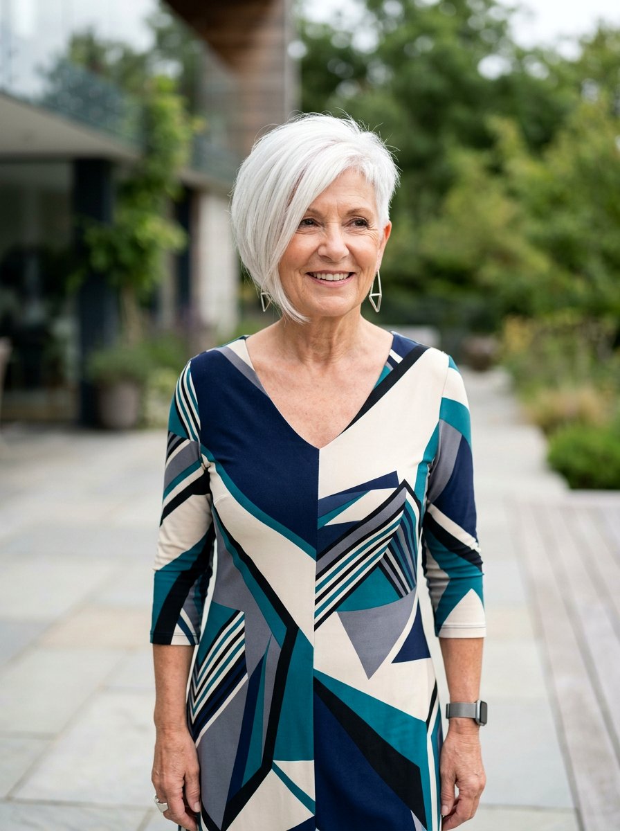 Asymmetrical White Pixie Cut - 20 white pixie haircut for older women - 20 white pixie haircut for older women