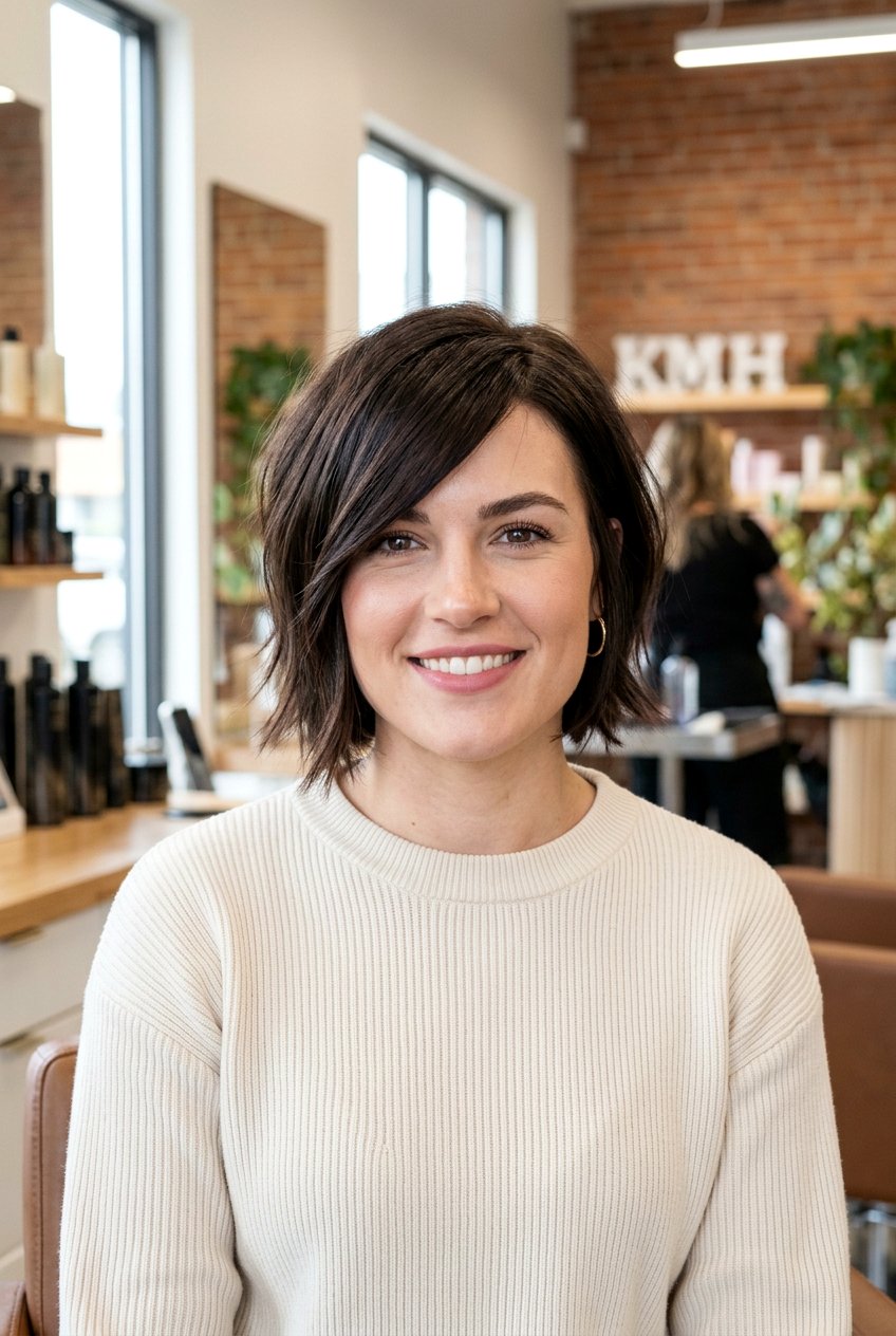 Asymmetrical bangs square face - 20 bangs for square face