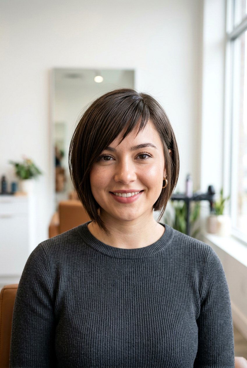 Asymmetrical bangs - 20 bangs for round face - 20 bangs for round face